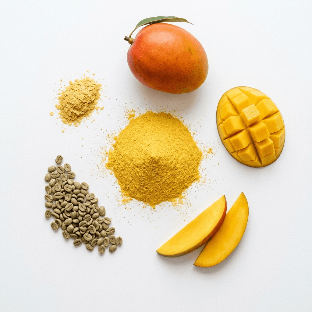 Energy color sources — mango, green coffee & B-yeast